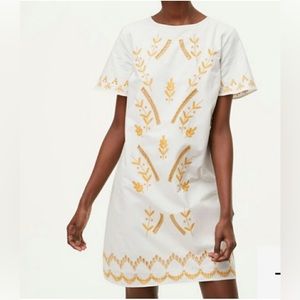 Loft Gilded Gardens Embroidered Shift Dress